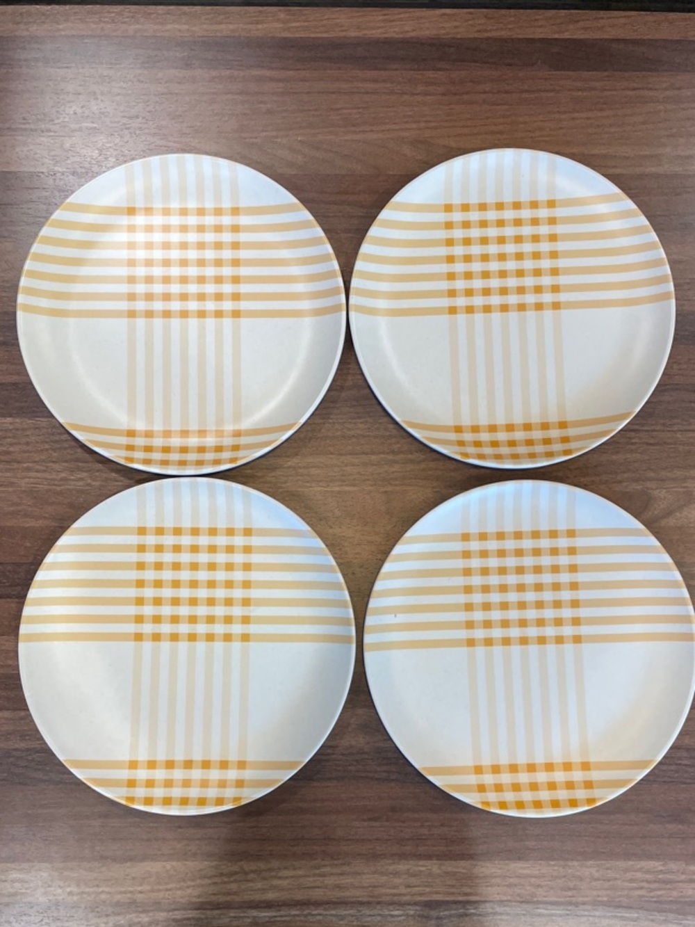 Hearth & Hand  Plaid Melamine Salad Plates - Set of 4